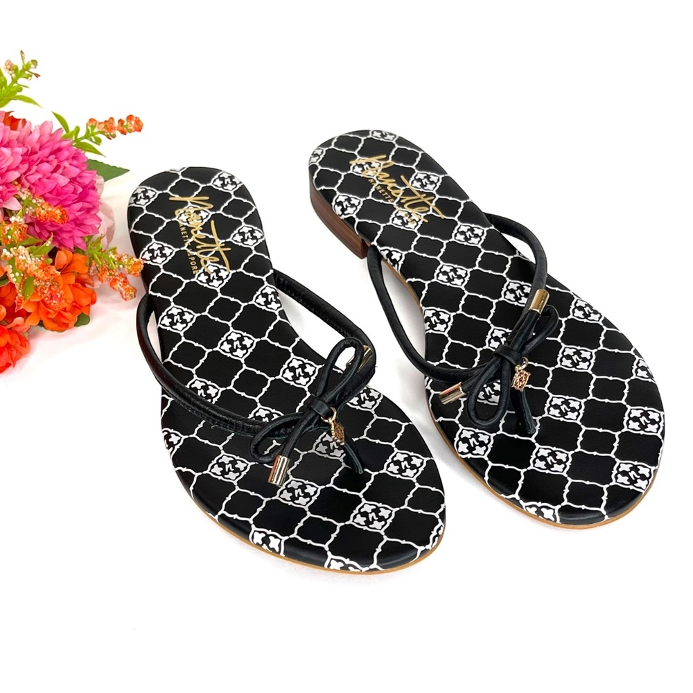 Nanette Nanette Lepore Black Melanie Flip Flop Size 9.5 - Picture 1 of 4